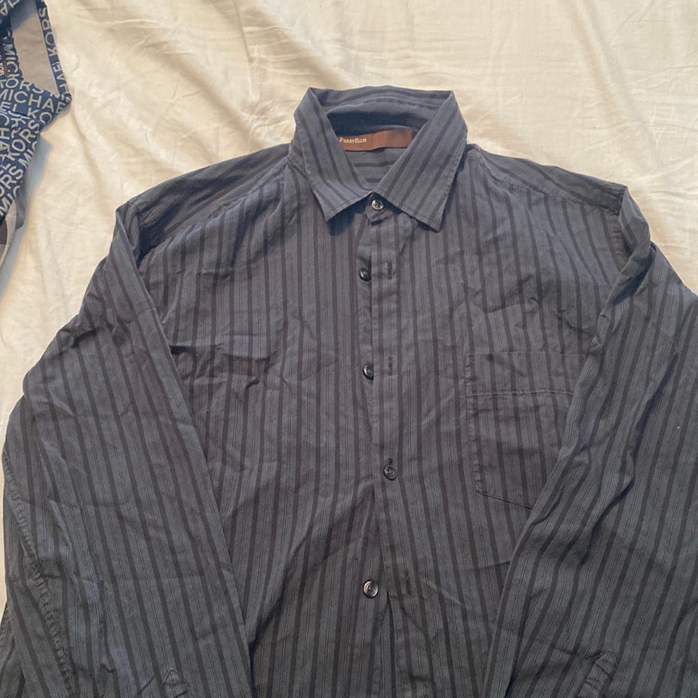 Perry Ellis striped dress shirt